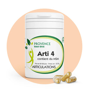 Arti4 | La réponse naturelle 🌱 aux tensions articulaires 🦵 | Glucosamine 1000mg, MSM, Chondroïtine, Cuivre | Fabriqué en France 🇫🇷