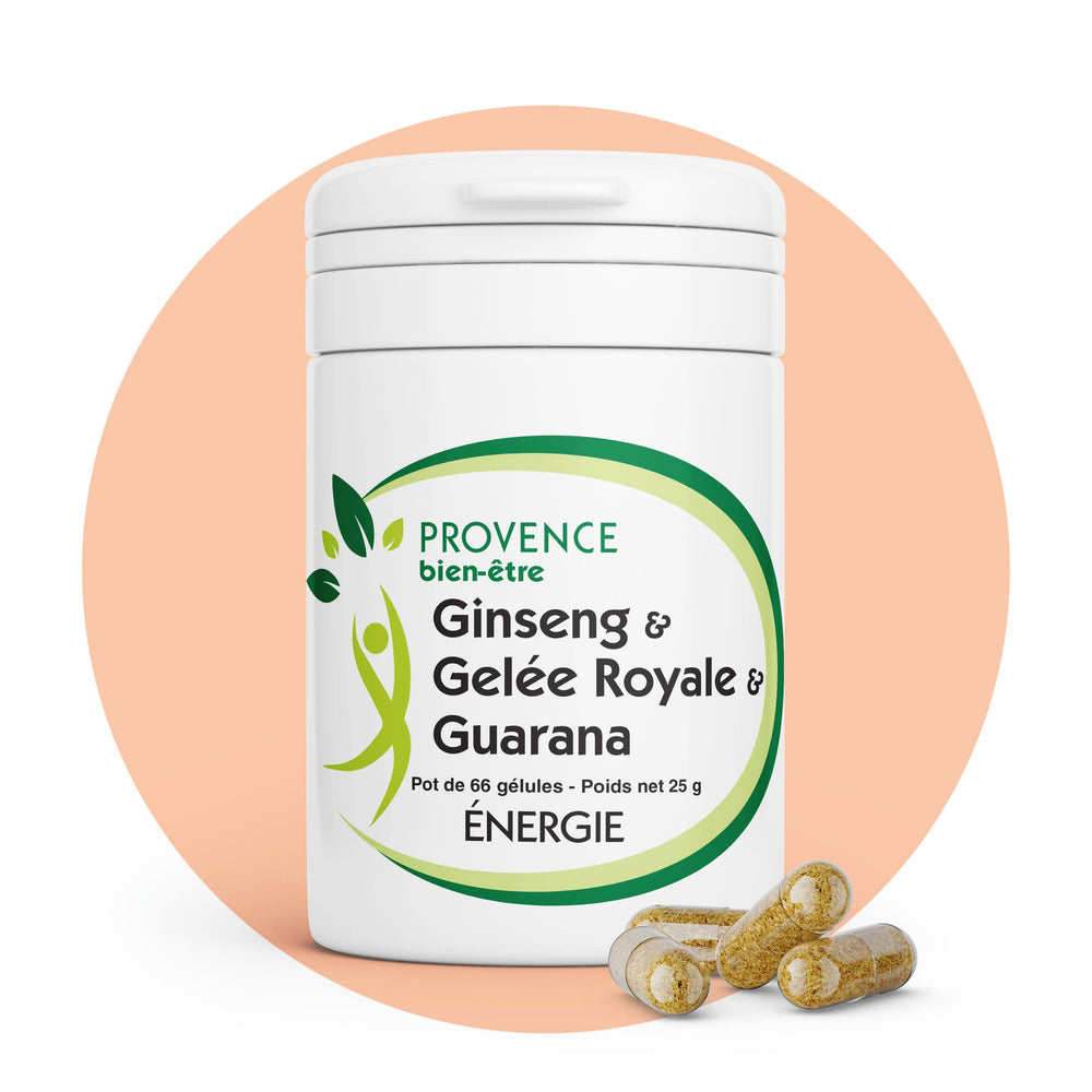 Cure Complète Forme | Booster de vitalité ⚡ | Ginseng, Gelée royale et Guarana 🌱 | 305 mg d’actifs naturels /gélule | Fabriqué en France 🇫🇷