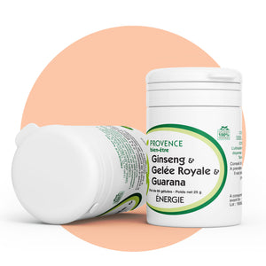 Cure Complète Forme | Booster de vitalité ⚡ | Ginseng, Gelée royale et Guarana 🌱 | 305 mg d’actifs naturels /gélule | Fabriqué en France 🇫🇷