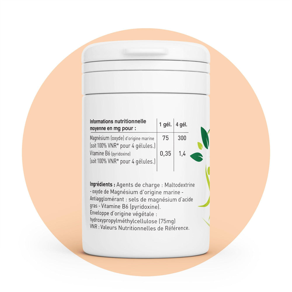 Produits Magnésium marin et Vitamine B6 | Contre les états de déprime & d’anxiété | 300 mg de Magnésium | Fabriqué en France 🇫🇷