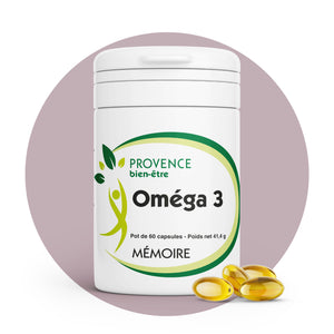 Oméga 3 | Pour nourrir notre cerveau | DHA : 240mg, EPA : 360mg | Fabriqué en France 🇫🇷